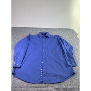 Tommy Hilfiger Dress Shirt Mens Size 15 1/2 32-33 Long Sleeve Breast Pocket Blue